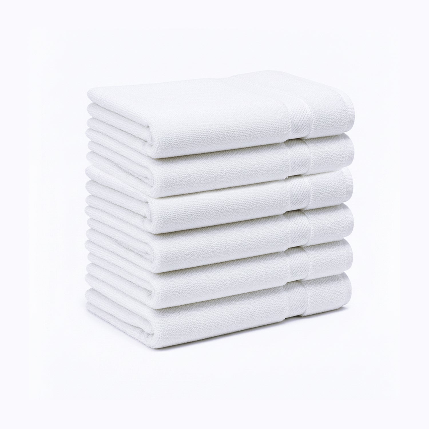 White Hand Towel Pack of 6, 28x16 Inches | 100% Ringspun Cotton | Soft, Thick, Quick-Dry & Highly Absorbent Hand Towels for Bathroom, Kitchen & Home