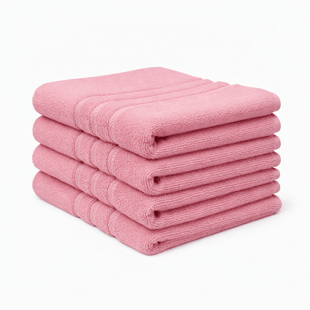 Pink Bath Towels 27x54 – Pack of 4 | Soft, Quick-Dry and Highly Absorbent | 100% Ring Spun Cotton Towels for Bathroom, Spa, Home & Hotel Use