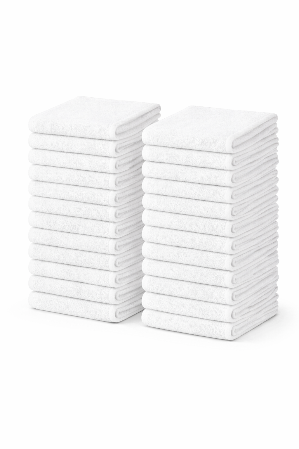 White 100% Ring Spun Cotton Washcloths 12Lx12W – Pack of 24 | Soft, Quick-Dry & Light Weight Towels for Kitchen & Everyday Use