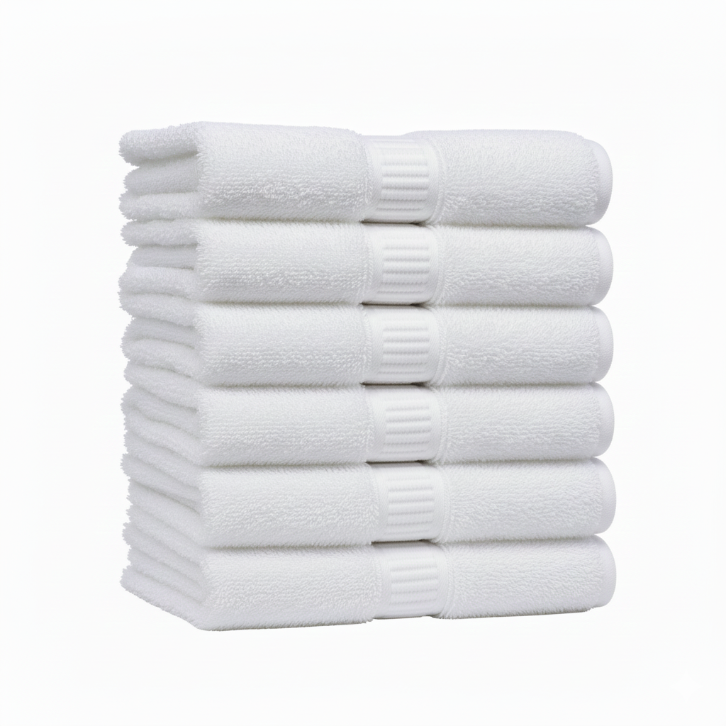 CottonsClout White Medium Bath Towels 24x48 – Pack of 6 | Soft, Thick, Quick-Dry & Highly Absorbent Carded Ring Spun Cotton Towels for Bathroom, Shower, Home & Hotel Use