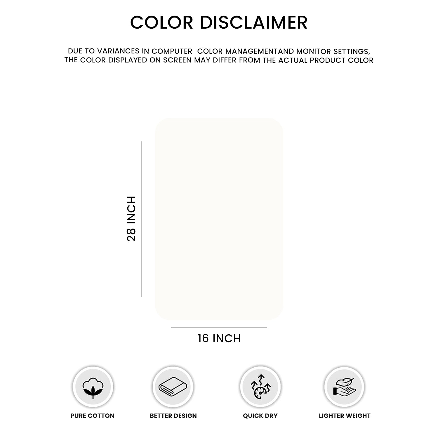 White Hand Towel Pack of 6, 28x16 Inches | 100% Ringspun Cotton | Soft, Thick, Quick-Dry & Highly Absorbent Hand Towels for Bathroom, Kitchen & Home