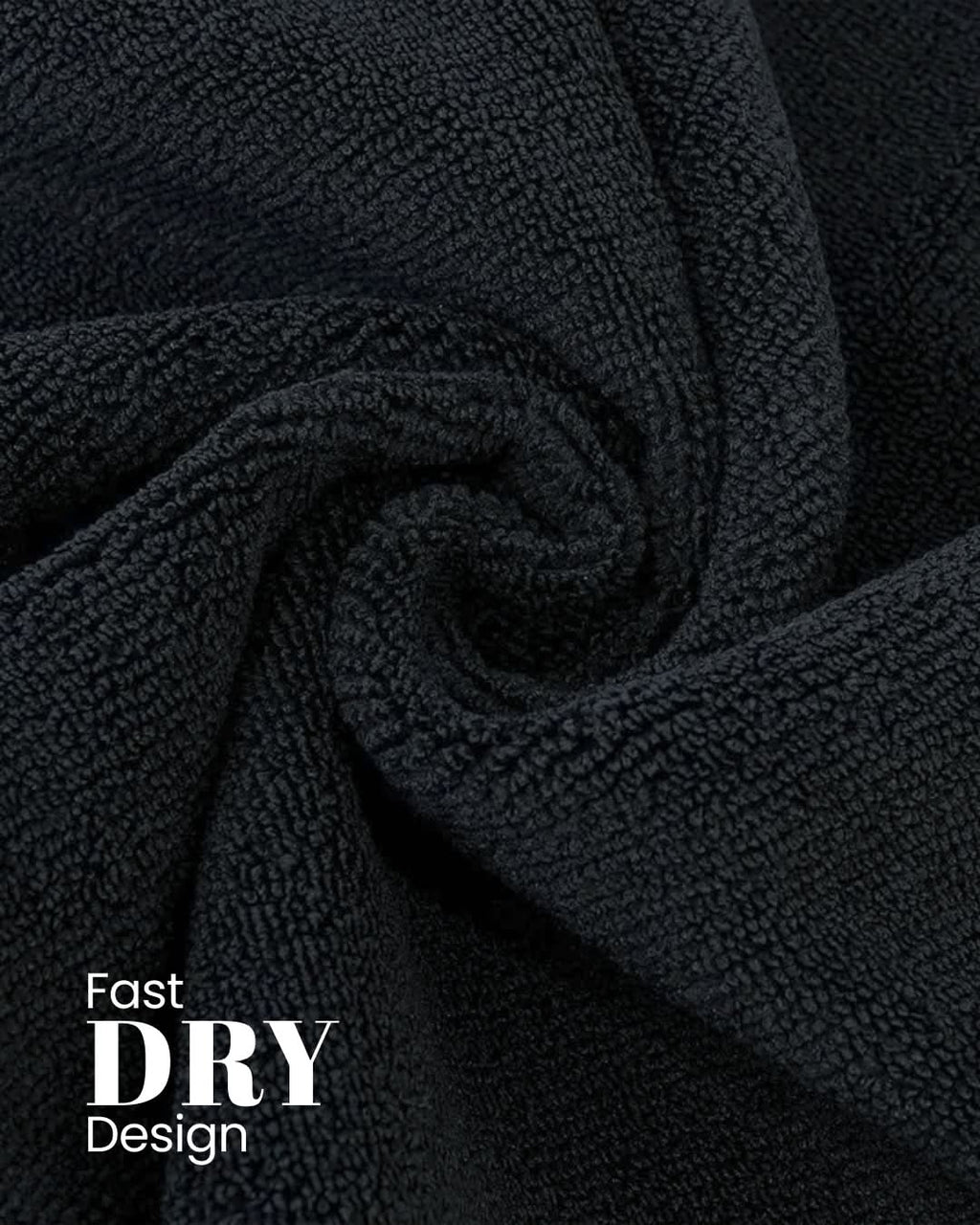 Cottons Clout™ Everyday Essential Black Towel Pack Of 6 - CottonsClout