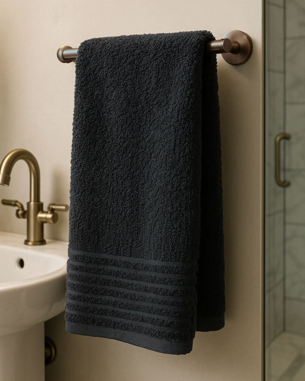 Cottons Clout™ Everyday Essential Black Towel Pack Of 6 - CottonsClout