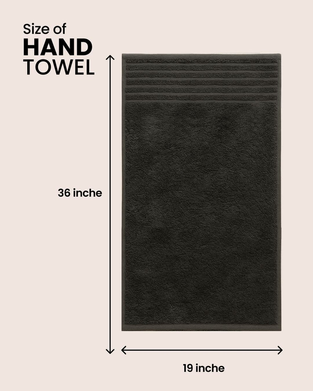 Cottons Clout™ Everyday Essential Black Towel Pack Of 6 - CottonsClout