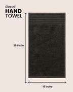 Cottons Clout™ Everyday Essential Black Towel Pack Of 6 - CottonsClout