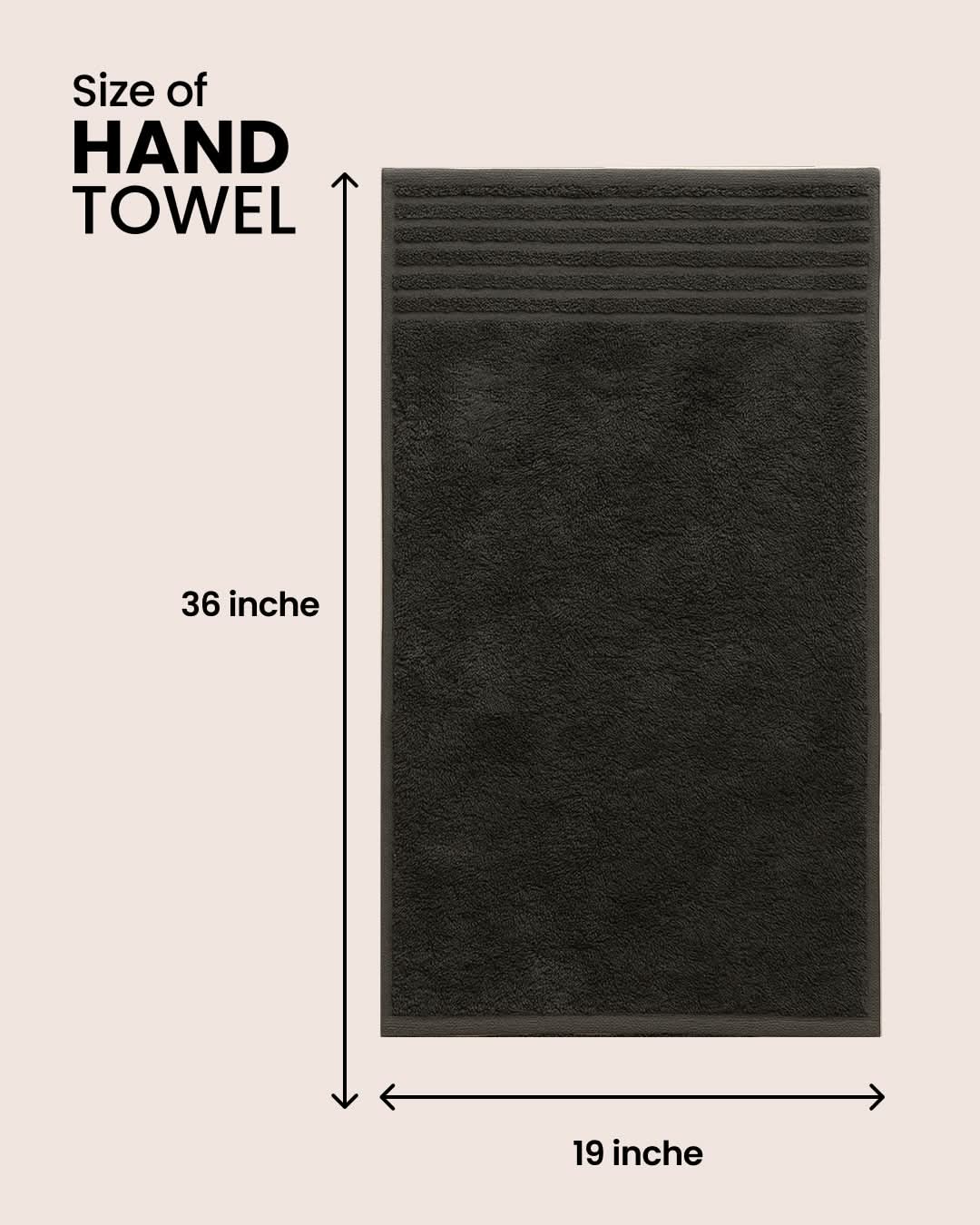 Cottons Clout™ Everyday Essential Black Towel Pack Of 6 - CottonsClout