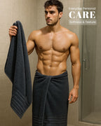 Cottons Clout™ Everyday Essential Black Towel Pack Of 6 - CottonsClout