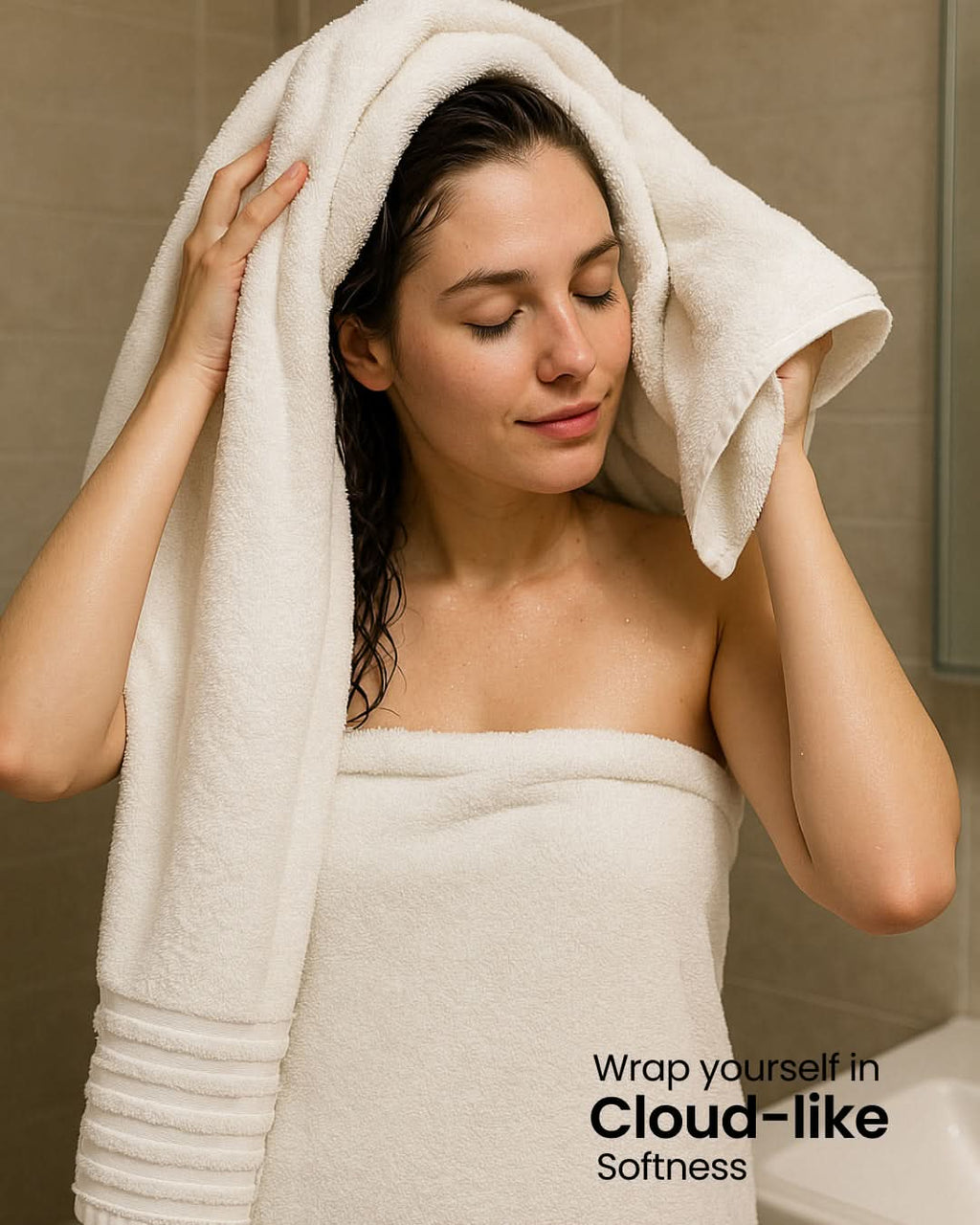 Cottons Clout™ Everyday Essential White Towel Pack of 6 - CottonsClout