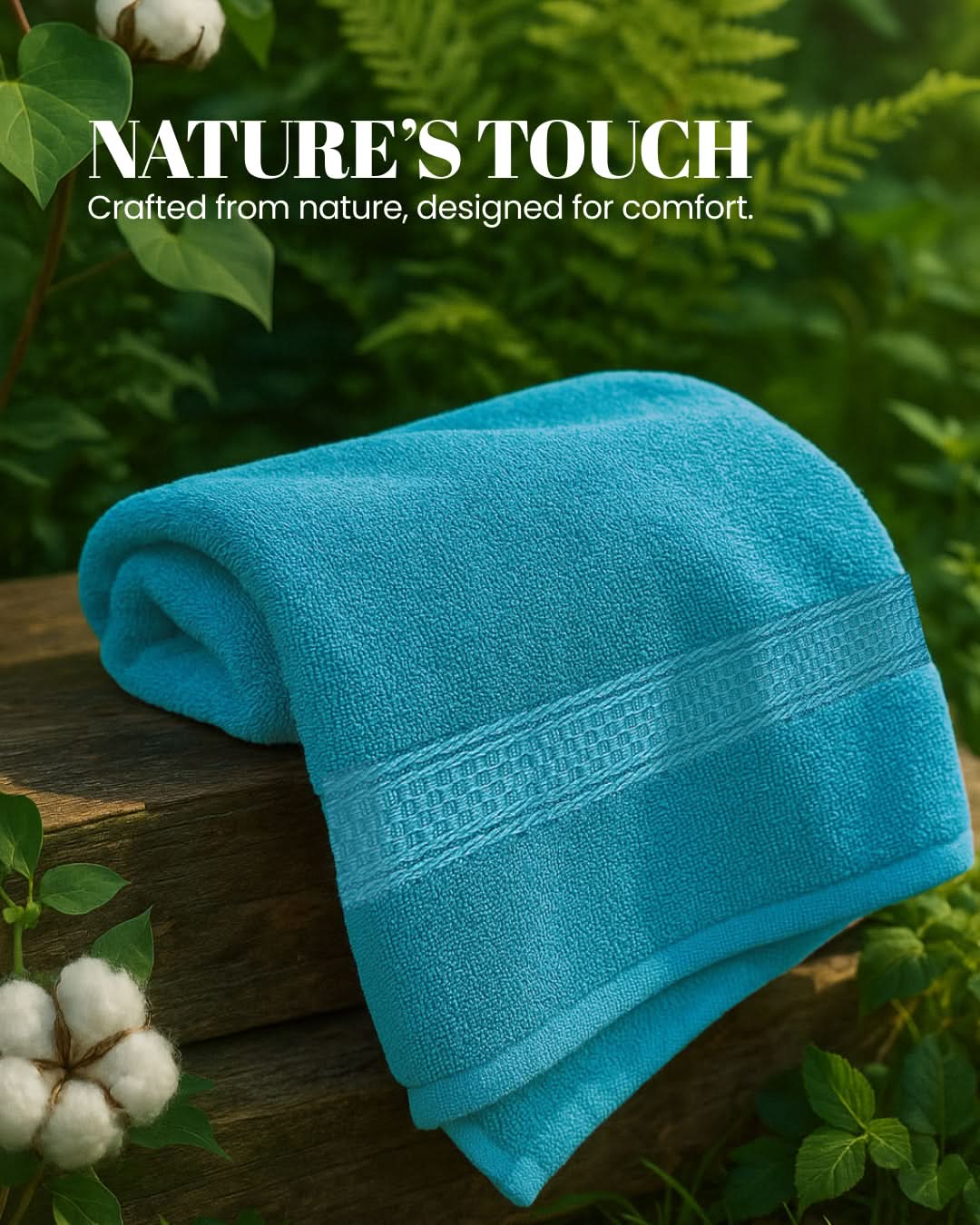 Cottons Clout™ Luxury bluebird Bath Towel - CottonsClout