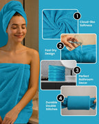 Cottons Clout™ Luxury bluebird Bath Towel - CottonsClout