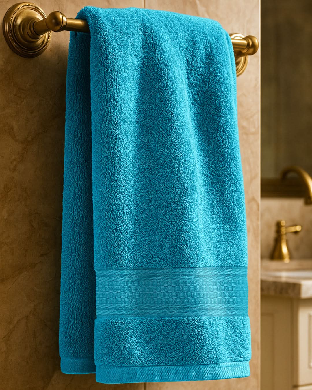 Cottons Clout™ Luxury bluebird Bath Towel - CottonsClout