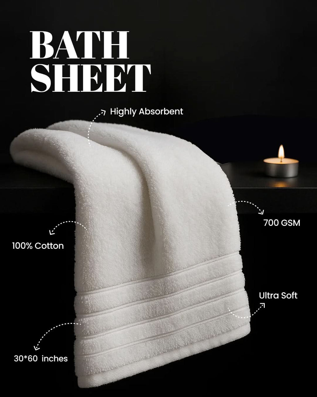 Cottons Clout™ Premium Bath Sheet - CottonsClout